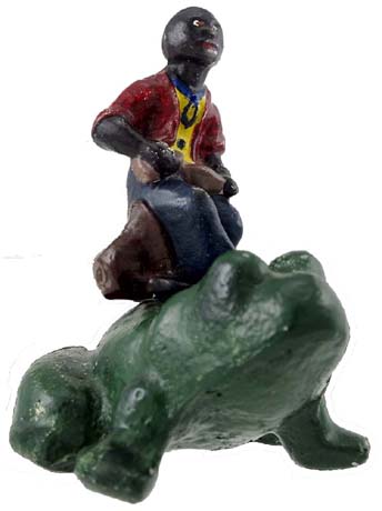 Boy on a Frog doorstop