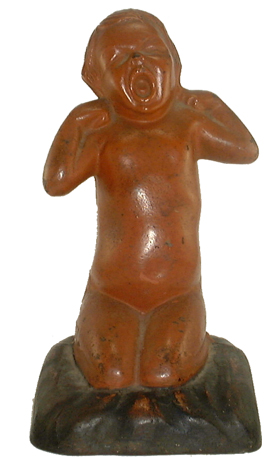 M L CORP NYC's Yawning Child doorstop