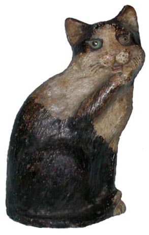 Waverly's Cat Licking Paw doorstop