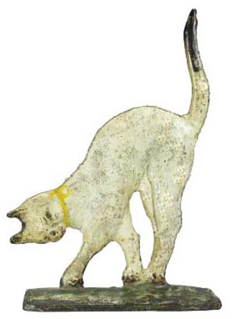 Cat with Tail Straight Up doorstop