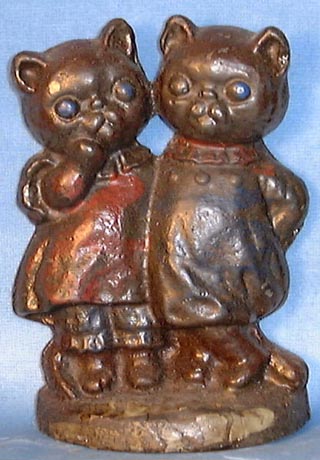 Hubley's #73 Twin Cats doorstop