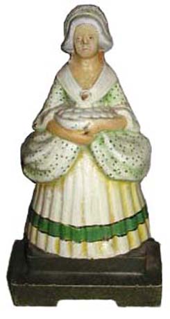 Woman Holding Eggs doorstop