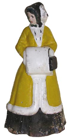 Woman with a Muff doorstop