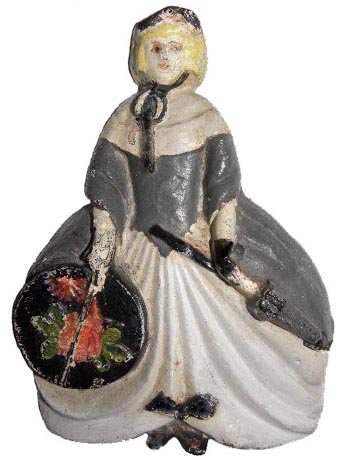 Woman with Hatbox doorstop