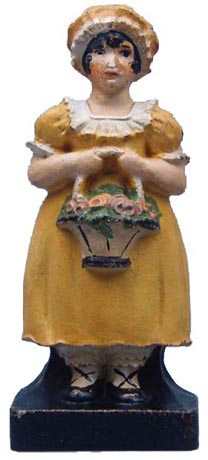 Woman Holding Flowers doorstop