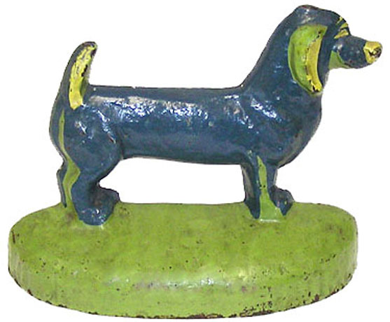 Taylor Cook's Dachshund doorstop