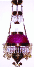 B&H Lamp with Hobnail Shade