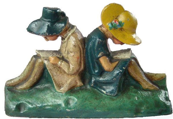 Girl Reading Books doorstop
