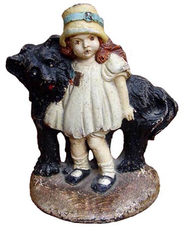 Girl With the Shaggy Dog doorstop