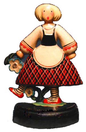 Girl Kicking Flower doorstop