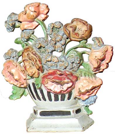 Hubley's Popies and Corn Flowers doorstop