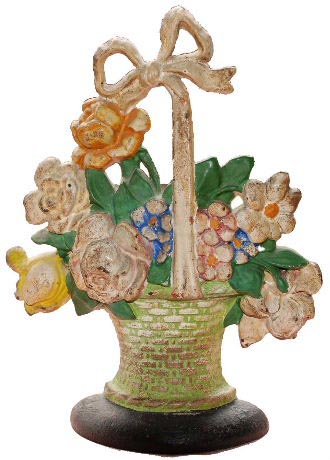 Hubley's Rose Basket doorstop