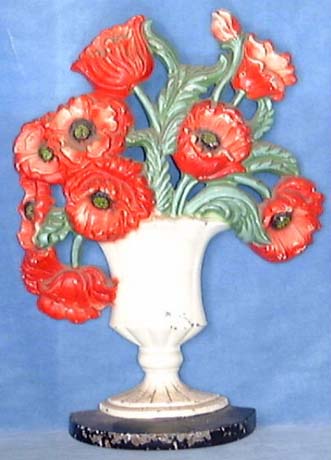 Hubley's Poppy Vase doorstop