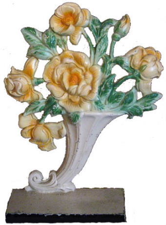 Hubley's Rose Vase doorstop