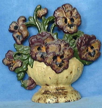 Hubley's Pansy Bowl doorstop