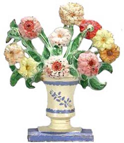 Hubley's Zinnias doorstop