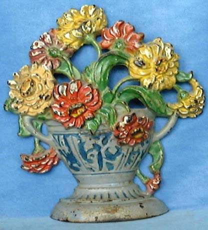 Hubley's Zinnias doorstop