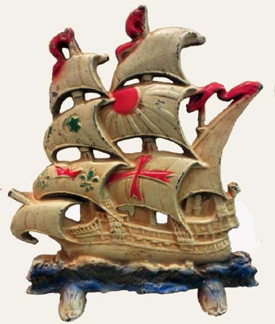 Spanish Galleon Doorstop Lamp