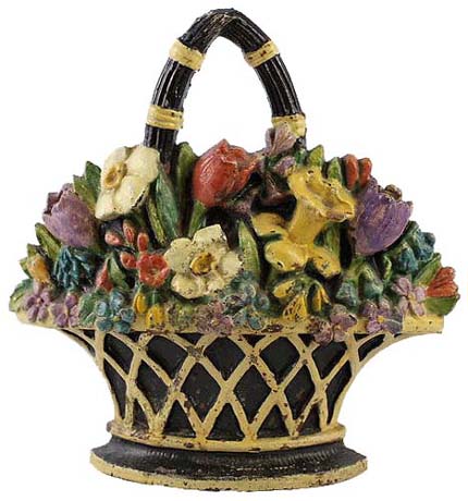 Large Flower Basket doorstop