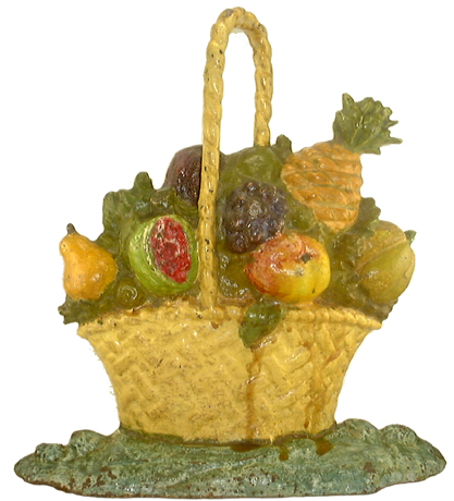 WICKER FRUIT BASKET Doorstop