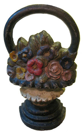 Old Fashion Flower Basket doorstop