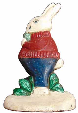 Rabbit Eating Cabbage doorstop